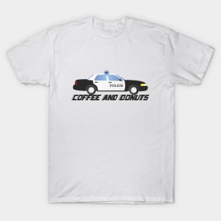 Police Car Patrol Officers Like Coffee and Donuts T-Shirt